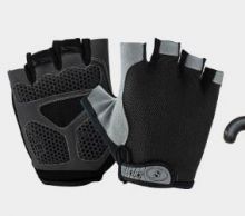 Перчатки велосипедные защитные без пальцев черные