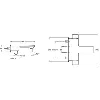 Смеситель для ванны Jacob Delafon Stance E9100-CP схема 2