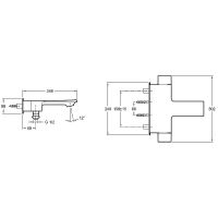 Термостат для ванны Jacob Delafon Stance E9103-CP схема 2