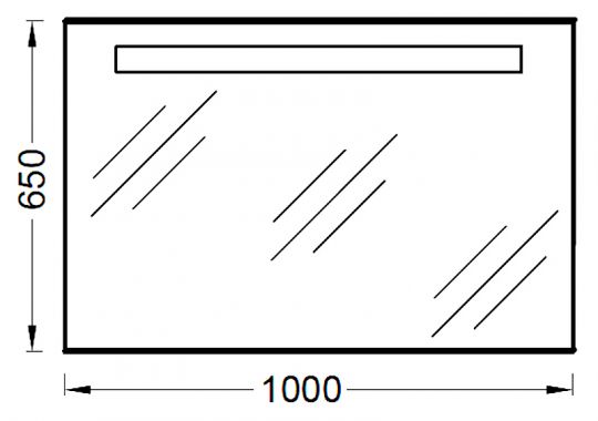 Зеркало Jacob Delafon Parallel 100 EB1416-NF с функцией подогрева схема 6