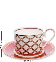 Чайный набор на 1 персону «Элегантность» (Eleganza Pavone) h=7.5 см, 250 мл (JK-237)