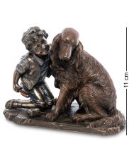 Статуэтка «Мальчик с собакой» 15x9 см, h=12 см (WS-989)