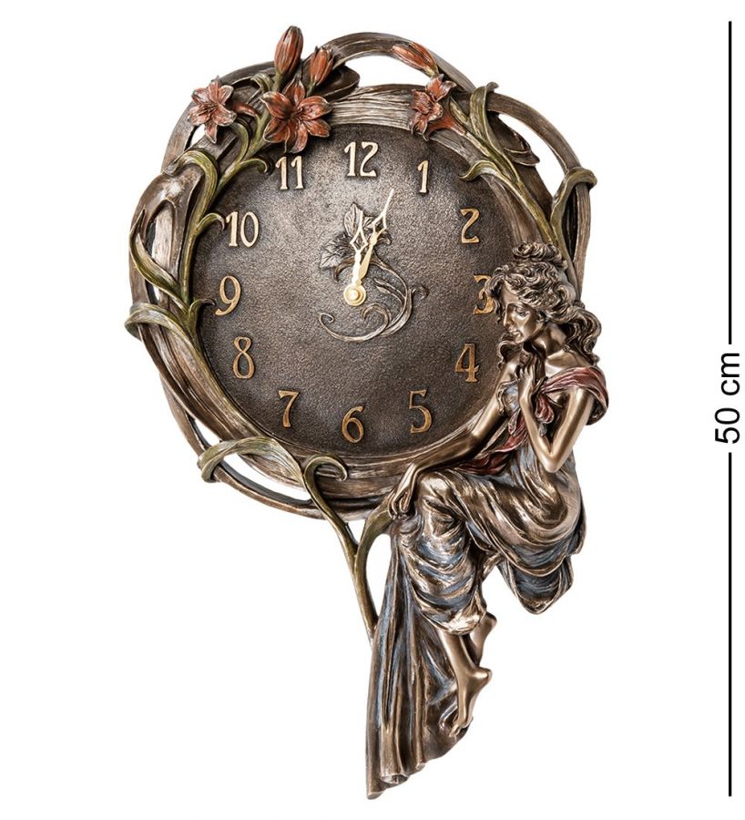 Панно-часы «Девушка и лилии» 31x6 см, h=50 см (WS-941)