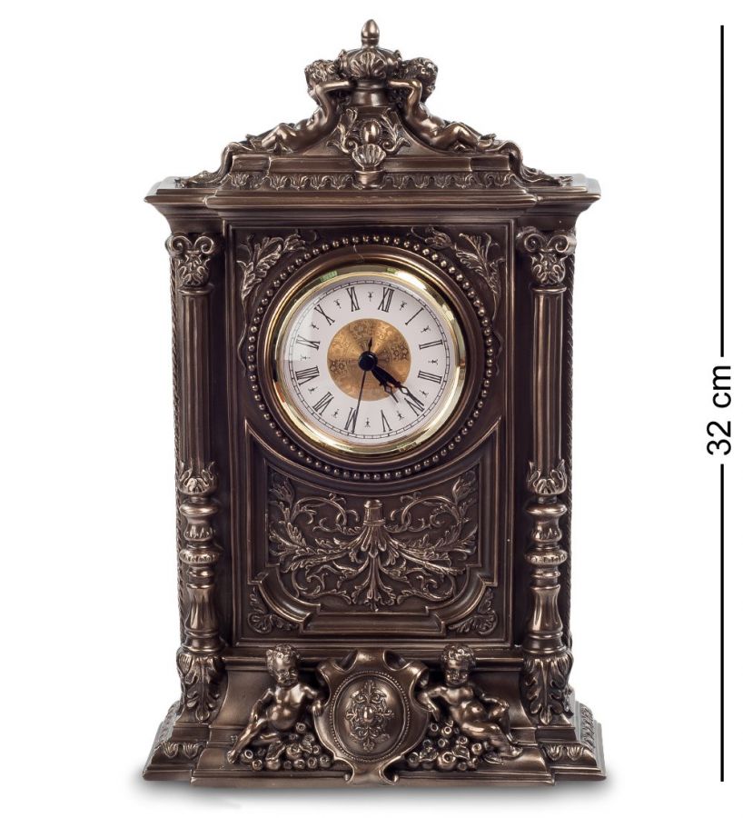Часы в стиле барокко «Херувим» 19.5x10.5 см, h=32 см (WS-609)