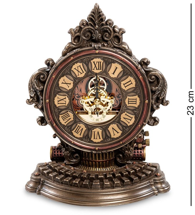 Статуэтка-часы в стиле Стимпанк «Печатная машинка» 18x9 см, h=23 см (WS-917)