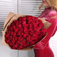 Розы красные 40 см (Кенийская)