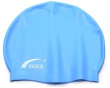 Шапочка для плавания QUICK силиконовая голубая