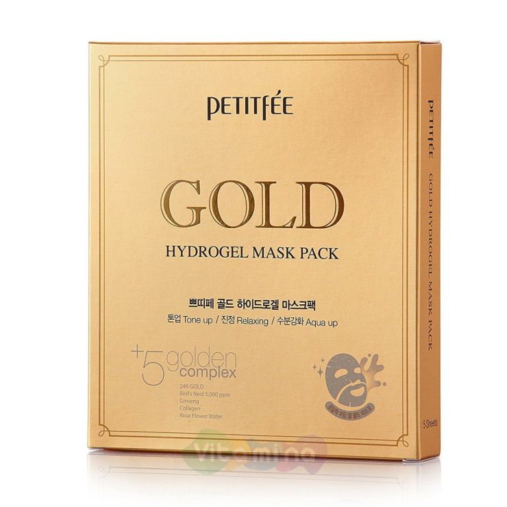 Petitfee Золотая гидрогелевая маска Gold Hydrogel Mask Pack