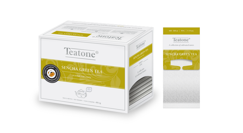 TEATONE Sencha green tea, упаковка 150 шт.