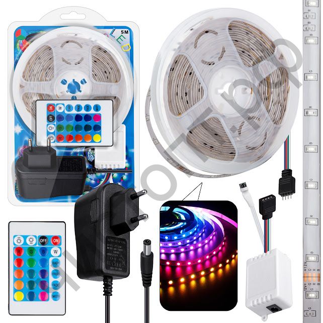 Набор LED лента RGB  (5м-5050,IP65,пульт,блок) комплект ,нужна только розетка