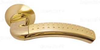 Дверные ручки Rucetti RAP 7 SG/GP Цвет - Матовое золото/золото