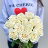 Белые розы 50-60 см (от 11 шт)