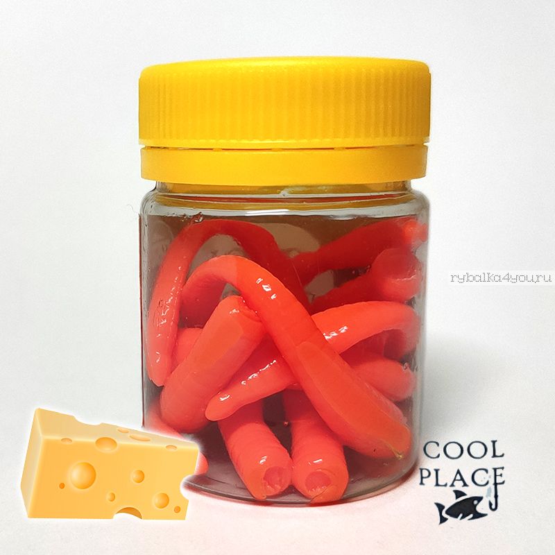 Мягкая приманка Cool Place Worm 7,5 см / цвет: оранжевый
