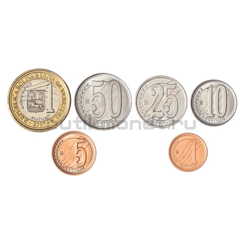 Набор монет 2007-2009 Венесуэла (6 штук)