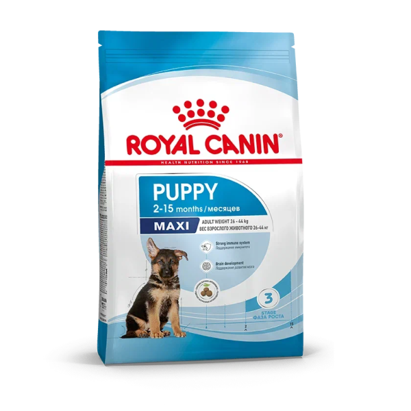Сухой корм для щенков крупных пород Royal Canin Maxi Puppy до 15 месяцев