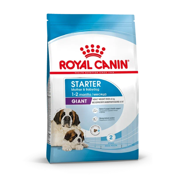 Сухой корм для щенков до 2 месяцев гигантских пород Ryal Canin Giant Starter 4кг