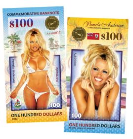 100 долларов 2022 Бермуды — Памела Андерсон. Pamela Anderson. Bermuda.UNC