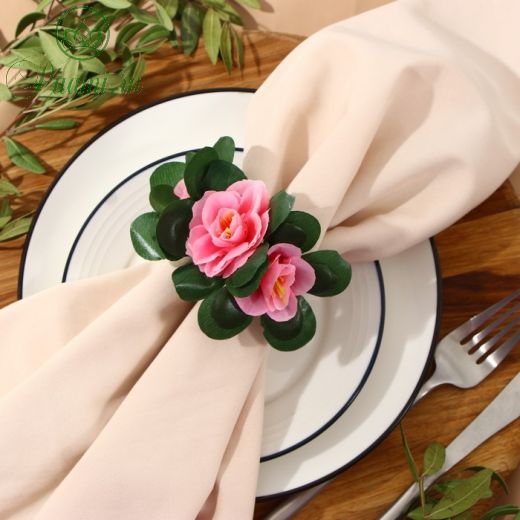 Кольцо для салфеток «Розалия», цвет розовый