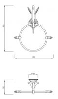 Полотенцедержатель круглый Migliore Luxor 26122 схема 2
