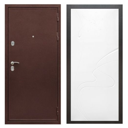 Дверь входная металлическая Армада H5 Антик Медь ФЛ-258 Белый Софт