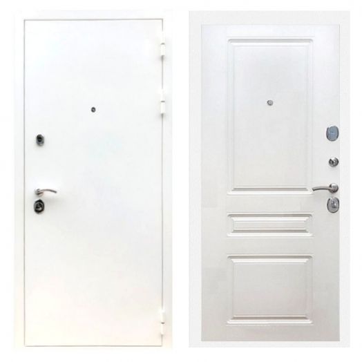 Дверь входная металлическая Армада H5 Шагрень Белая ФЛ-243 Белый Ясень