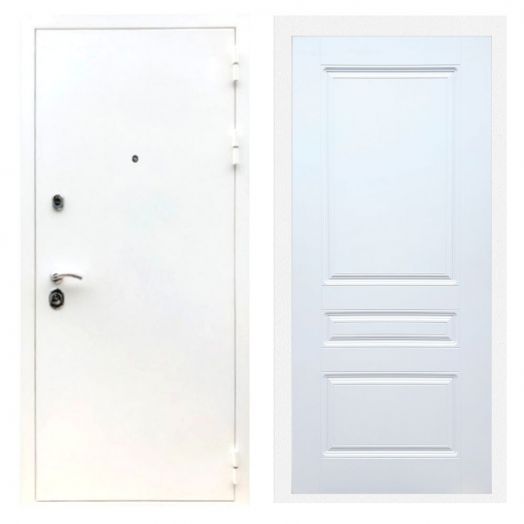 Дверь входная металлическая Армада H5 Шагрень Белая ФЛ-243 Белый Софт