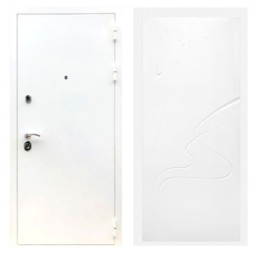 Дверь входная металлическая Армада H5 Шагрень Белая ФЛ-258 Белый Софт