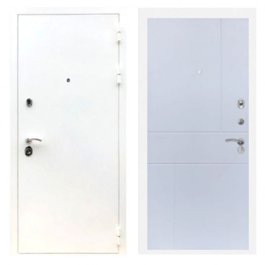 Дверь входная металлическая Армада H5 Шагрень Белая ФЛ-290 Белый Софт