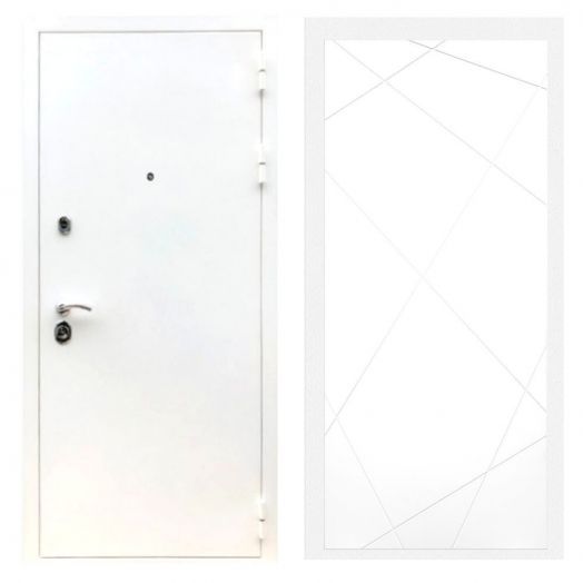 Дверь входная металлическая Армада H5 Шагрень Белая ФЛ-291 Белый Софт