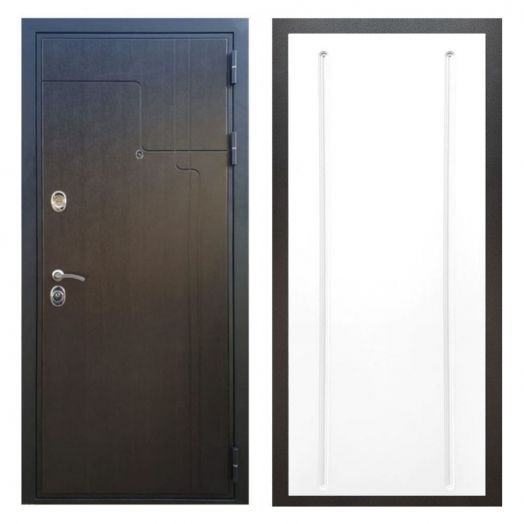 Дверь входная металлическая Армада H246 Венге ФЛ-68 Белый Софт