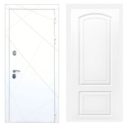 Дверь входная металлическая Армада H13 Белая шагрень ФЛ-138 Белый Софт