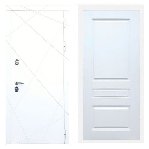 Дверь входная металлическая Армада H13 Белая шагрень ФЛ-243 Белый Софт