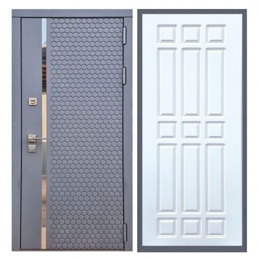 Дверь входная металлическая Армада H24 Силк Титан ФЛ-33 Белый Софт