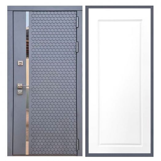 Дверь входная металлическая Армада H24 Силк Титан ФЛ-119 Белый Софт