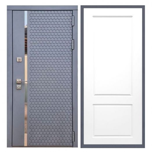Дверь входная металлическая Армада H24 Силк Титан ФЛ-117 Белый Софт