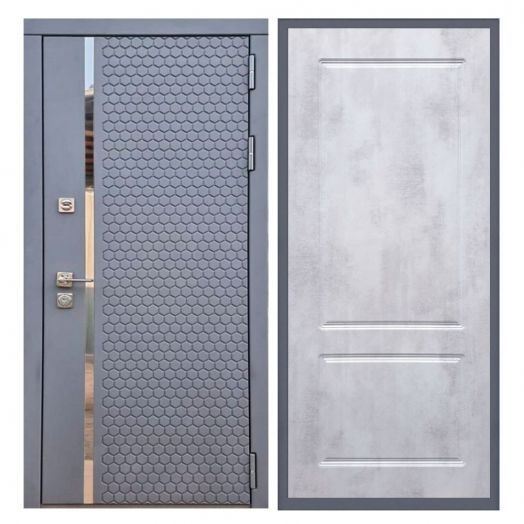 Дверь входная металлическая Армада H24 Силк Титан ФЛ-117 Бетон Светлый