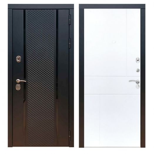 Дверь входная металлическая Армада H25 Черный кварц ФЛ-290 Белый Софт