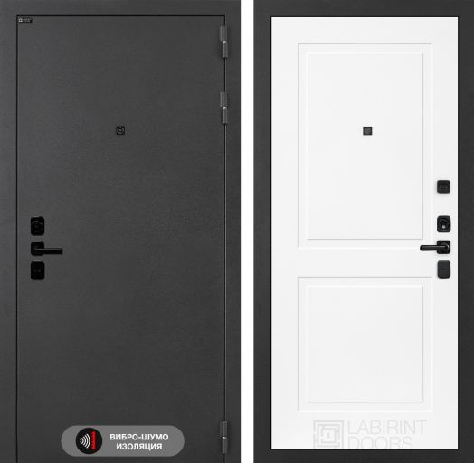 Дверь Входная Лабиринт (LABIRINT) ACUSTIC  11 Белый софт