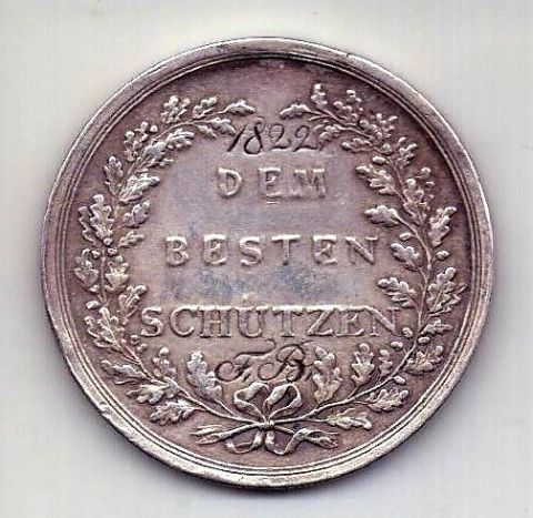 медаль 1822 Лучший стрелок Пруссия AUNC