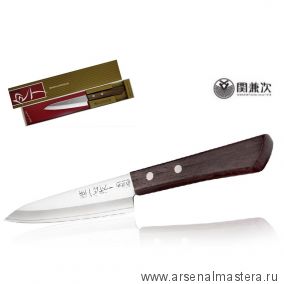 Новинка! Нож Кухонный Универсальный Kanetsugu Special Offer длина лезвия 120 мм сталь AUS-8/SUS410  3 слоя, рукоять розовое дерево, заточка 5000 Tojiro 2001