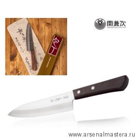 Шеф Нож Кухонный Поварской Kanetsugu Special Offer длина лезвия 180 мм сталь AUS-8/SUS410  3 слоя, рукоять розовое дерево, заточка 5000 Tojiro 2004