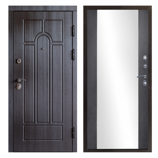 Входная Металлическая Дверь Термодор Termo-door (T.DOOR)  Модена венге Зеркало бетон темный