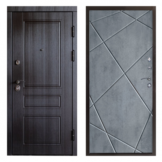 Входная Металлическая Дверь Термодор Termo-door (T.DOOR)  Орегон венге Лучи бетон темный
