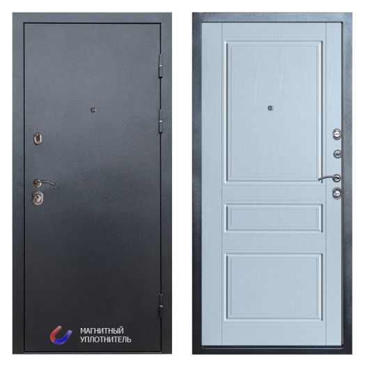 Входная Металлическая Дверь Термодор Termo-door (T.DOOR) Техно Графит Классика Белое дерево