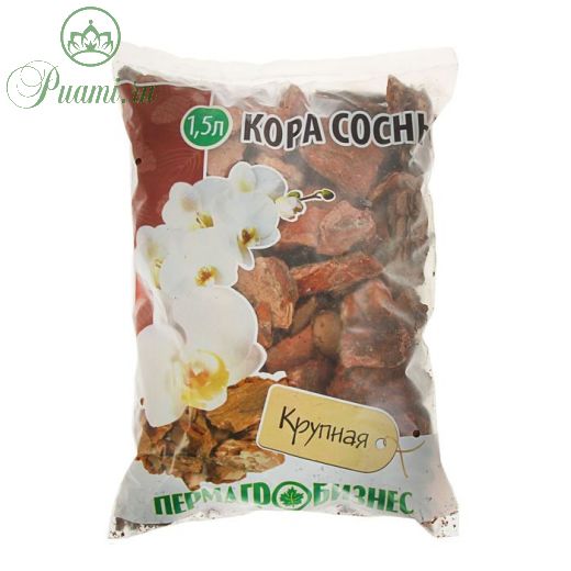 Добавка в почву Кора сосны, крупная, 1,5 л
