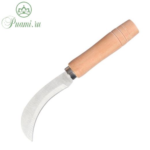 Нож садовый, 18 см, деревянная ручка