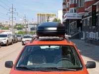 Автомобильный бокс на крышу Nobu Drive, 430 литров, черный текстурный