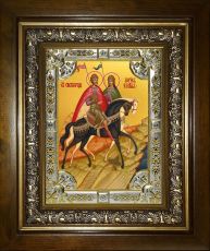 Икона Борис и Глеб благоверные князья-страстотерпцы (18х24)