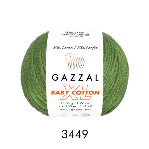 Baby cotton XL (Gazzal) 3449-зелень