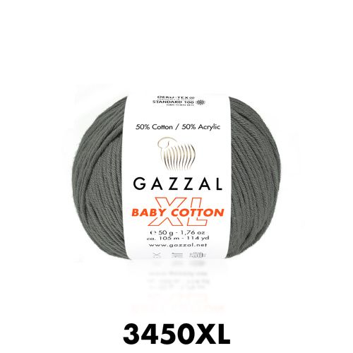 Baby cotton XL (Gazzal) 3450-серый